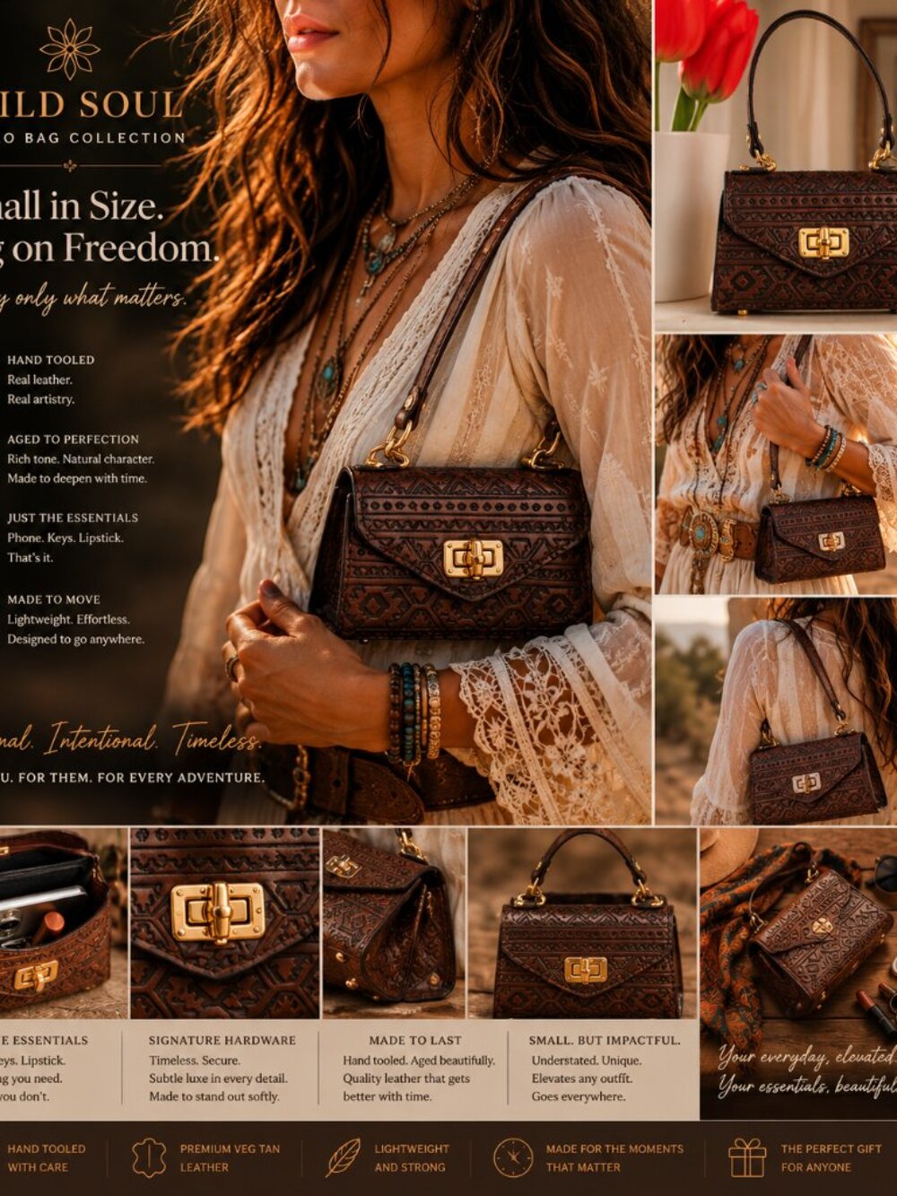 👜 Women Bags - Mini Bags - handmade -100% full grain leather